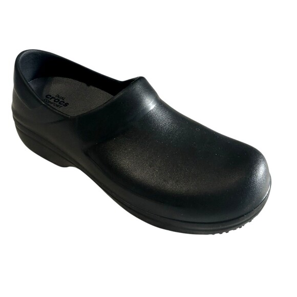 Crocs Dual Comfort Black Round Toe Slip On Resistant Work Clog Womens Size 9 - Picture 1 of 14